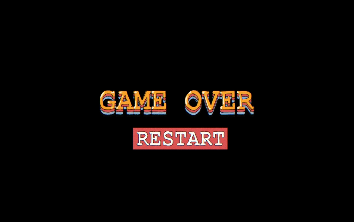 Game over screen